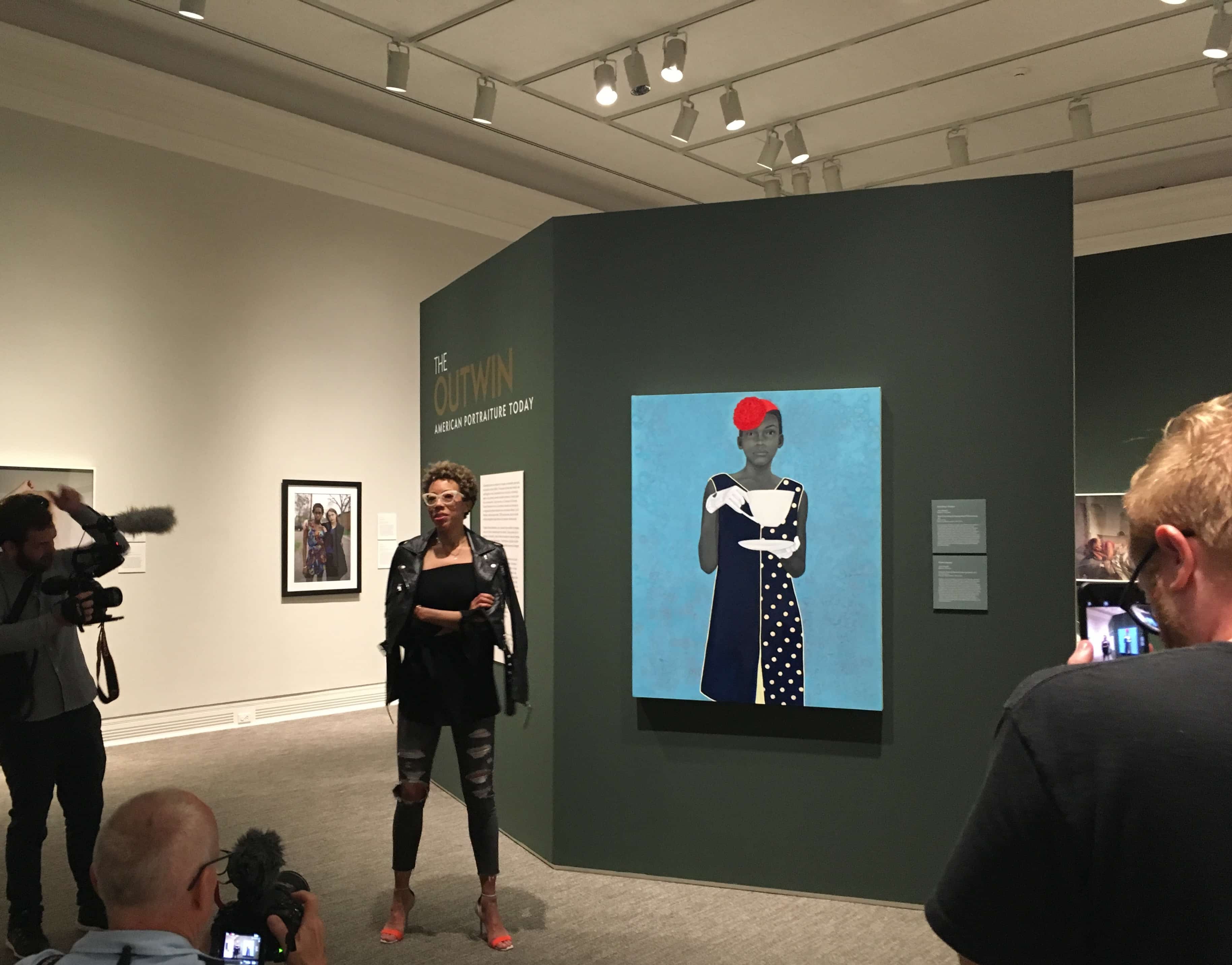 Amy Sherald talks about her work, part of a new exhibition of American portraits at The Ackland. Photo by Sam Bermas-Dawes