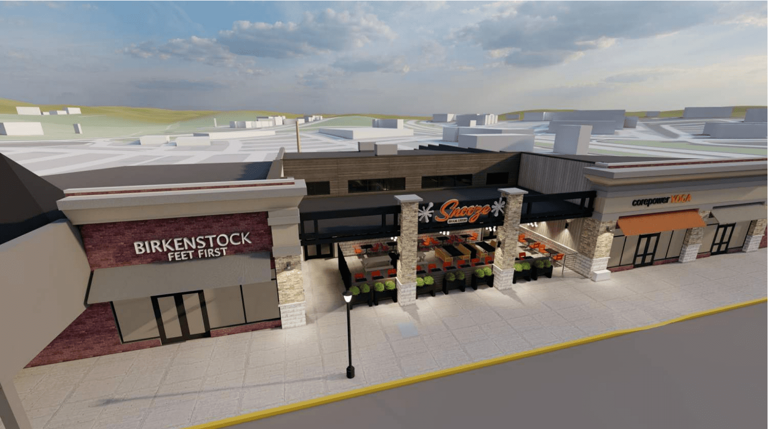 An exterior rendering featured in the evaluation plans for Snooze.