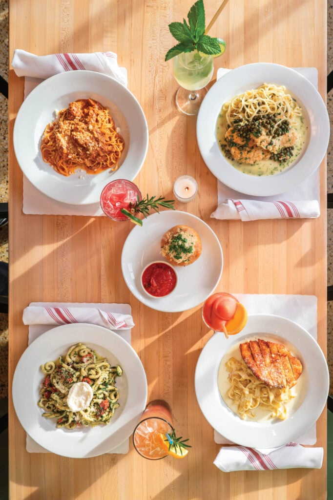 Assortment of food from Serratores