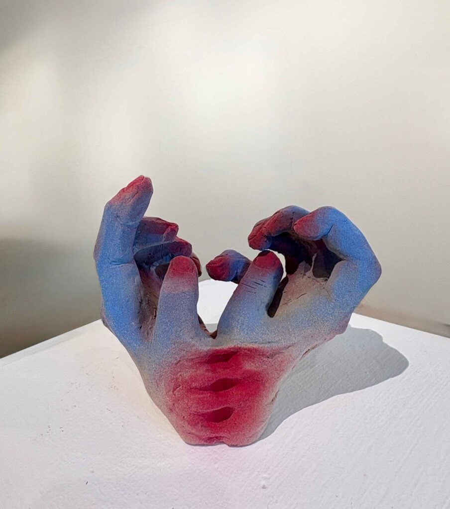 Sculpture by Victoria Mercado-Lues from the 2026 graduate cohort of the UNC Greensboro’s MFA in studio arts
program.